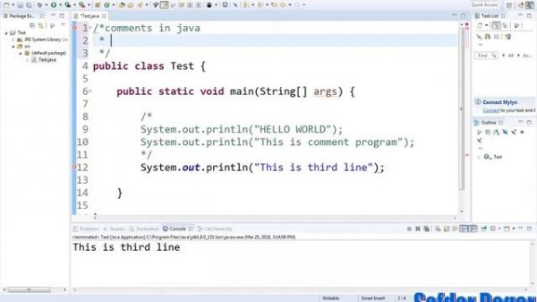 Java Programming Tutorial 06 Comments and Type of Comments  use in Java