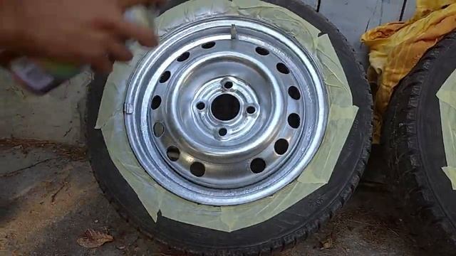 Как покрасить железные диски на ланосе R14 смотреть онлайн