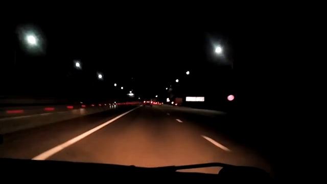 Футаж Ночная трасса Footage Night Road