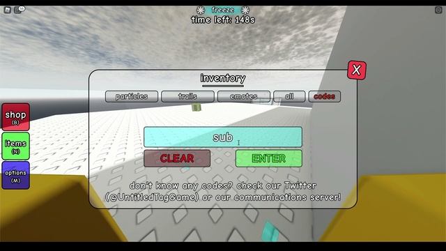 Roblox Untitled Tag Game Codes смотреть онлайн
