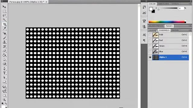 Изображение в цветных точках в Photoshop смотреть онлайн