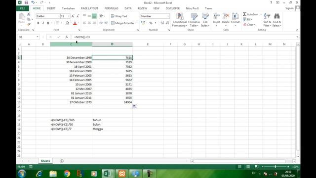 Seri Belajar Microsoft Excel #10: Operasi Date/Time смотреть онлайн