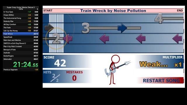 Super Crazy Guitar Maniac Deluxe 3 - 100% in 42:25 (Flawless!) смотреть онлайн