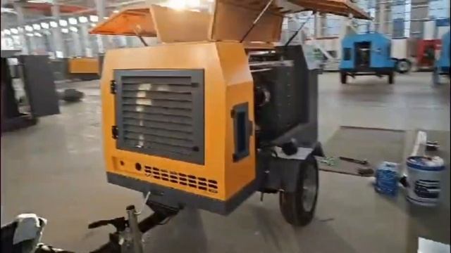 Передвижной винтовой компрессор с дизельным приводом, на шасси Китайского производства. смотреть онлайн