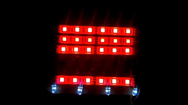 Светодиодная фара - общий вид платы смотреть онлайн