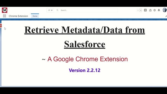 Retrieve Metadata/Data from Salesforce |v2.2.12 Updates #salesforce #developertools #chromeextensio смотреть онлайн