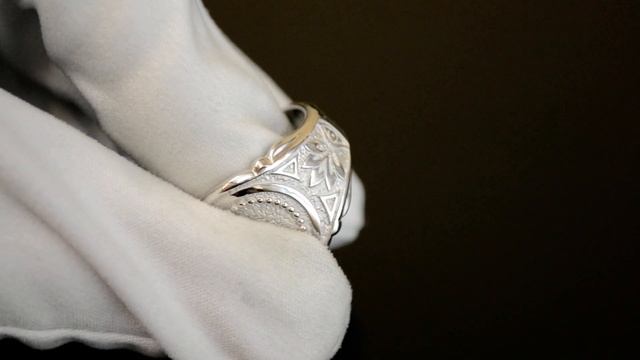Женское широкое кольцо из серебра по эскизу Клиента смотреть онлайн