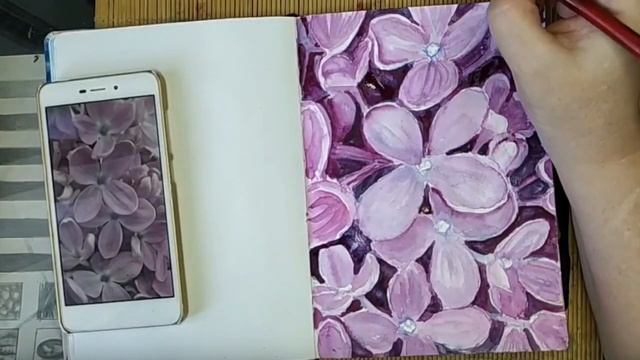 How to draw a lilac in watercolor/ Как нарисовать сирень акварелью смотреть онлайн