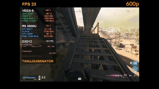 COD WARZONE | AMD RYZEN 5 3500U | 12GB RAM | 720p, 600p | BENCHMARK смотреть онлайн