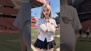 [4K] AI ART - Beautiful Cheerleader LookBook [street look 1]