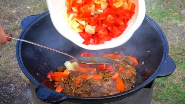 ???Быстро и вкусно!!!?Мясо с Картошкой по Узбекски в казане!!!Жаркоп!!Саратов!!! смотреть онлайн