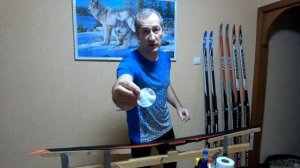 Подготовка лыж жидким парафином