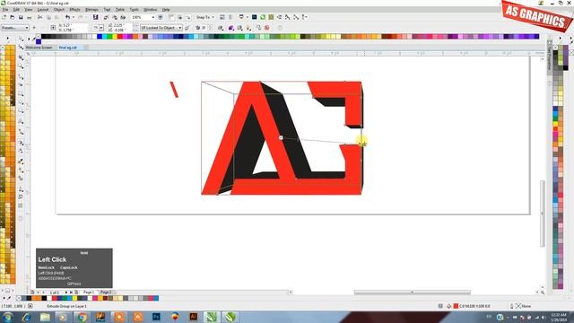 3D Logo Design - AG Gradient Effect Logo in | CorelDraw x7 смотреть онлайн
