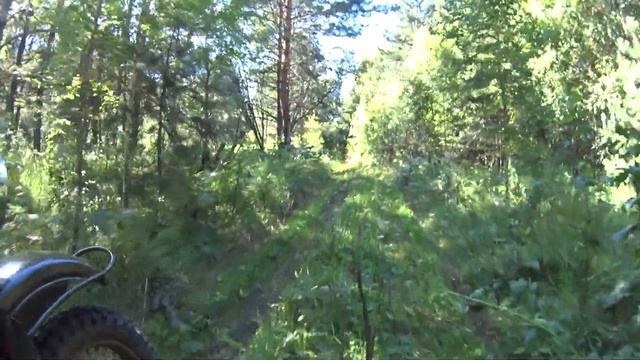 В лесу на мотоцикле Урал. смотреть онлайн