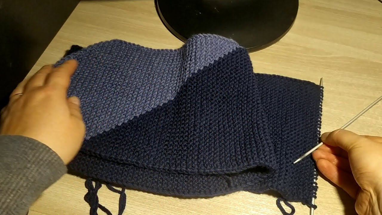 Шарф спицами.МК смотреть онлайн