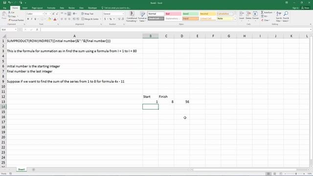 Excel 2016: How to Find the Mathematical Sum of a Series (Sigma Summation Notation). [HD] смотреть онлайн
