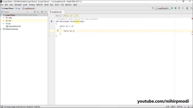 #64 Kotlin Tutorial | 1. For loop Patterns Program смотреть онлайн