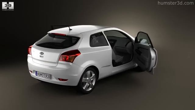 Kia Pro Ceed HQ interior 2011 by 3D model store Humster3D.com смотреть онлайн