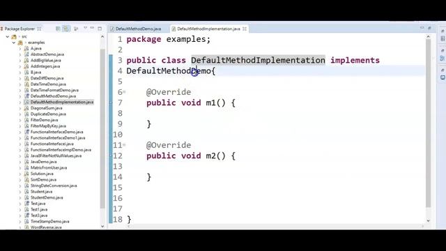 Explain default methods in java8 with example? смотреть онлайн