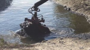 Манипулятор грейфер углубление, чистка канала, водоёма
