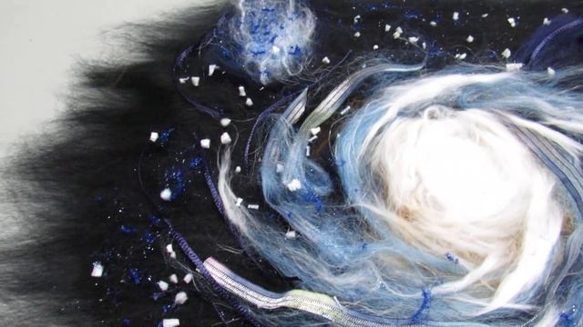 Wet Felted Milky Way Art