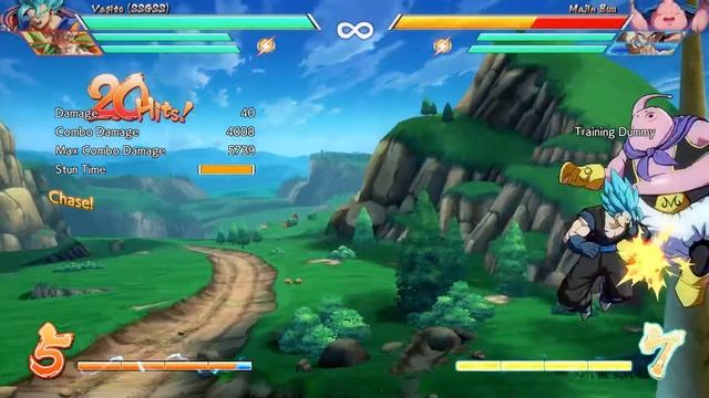 DRAGON BALL FighterZ - Day 1 solo custom SSGSS Vegito combo w/ no sparking and half life taken. смотреть онлайн