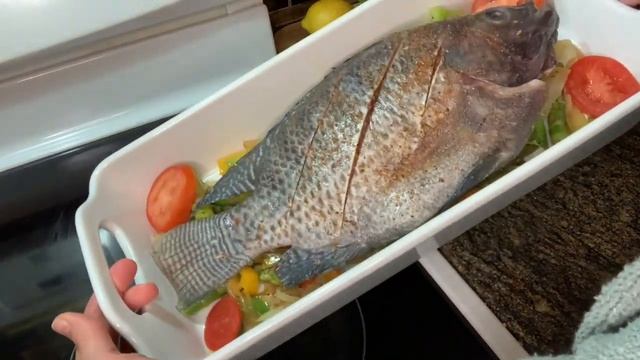 Amazing Tilapia W/Veggies. Для Тех Кто Худеет-Тилапия в Духовке.