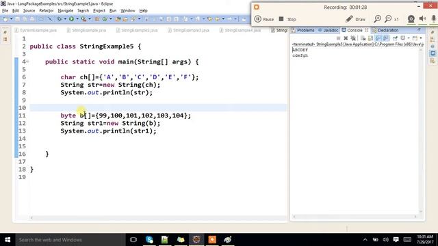 String class parameters in java смотреть онлайн