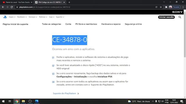 ERRO CE-34878 -0 no PS4 - call of dutty warzone - modern warfare смотреть онлайн