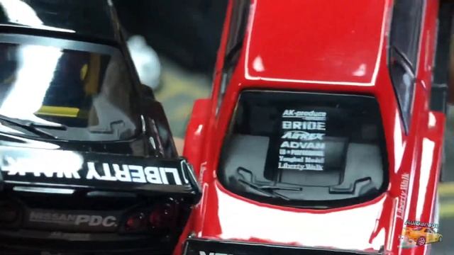 CM MODEL 1/64 LBWK ER34 SUPER SILHOUETTE NISSAN SKYLINE BLACK. REVIEW + perbedaan. смотреть онлайн