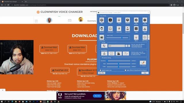 CARA INSTALL VOICE CHANGER DI PC/LAPTOP 2022 - CLOWNFISH VOICE CHANGER смотреть онлайн