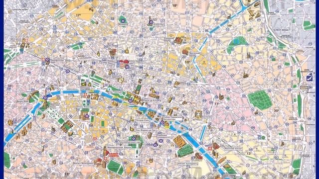 карта парижа с достопримечательностями смотреть онлайн