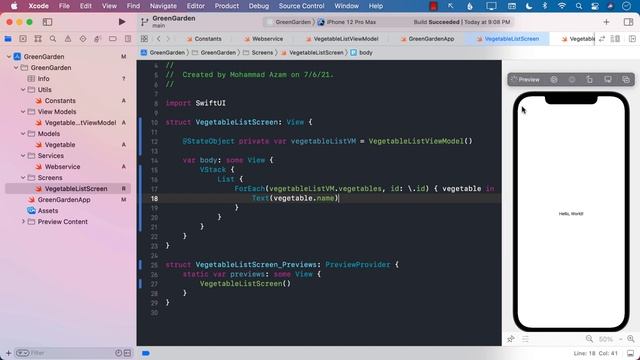Build a Complete Gardening App in SwiftUI #1 - Display all Vegetables смотреть онлайн