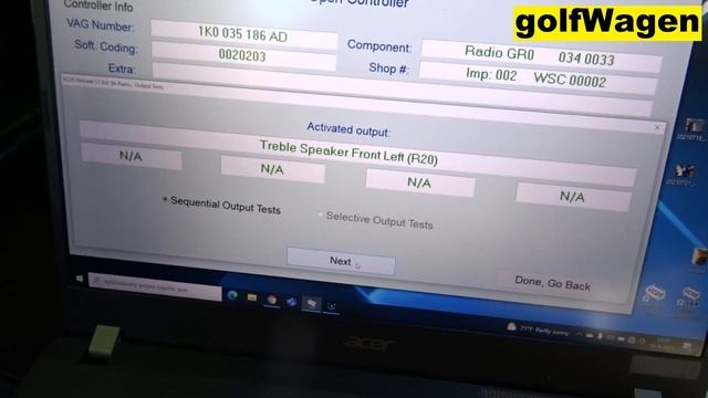 VW/AUDI/SEAT/SKODA VCDS VAG Speaker test смотреть онлайн