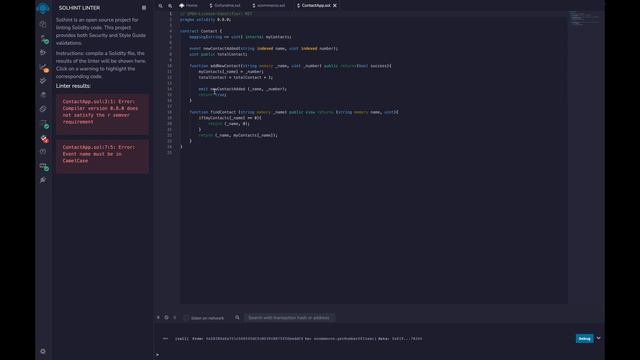 How to check your Solidity source code for programmatic and stylistic errors using Linter смотреть онлайн