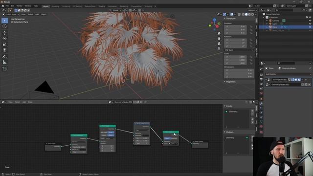 Blender Tutorial | How I used Geometry Nodes for my Palm Leaf Scene смотреть онлайн