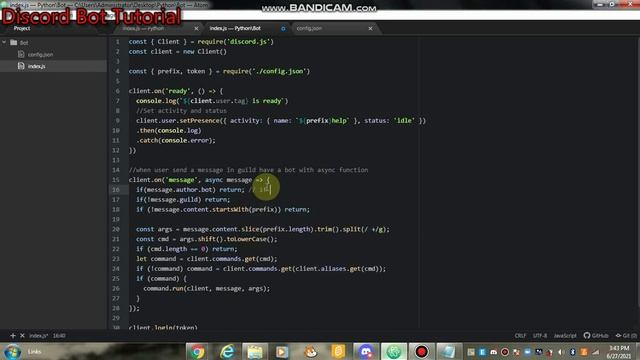Discord.JS Tutorial | Episode 01 - Setup Bassic Bot & Ping Command смотреть онлайн