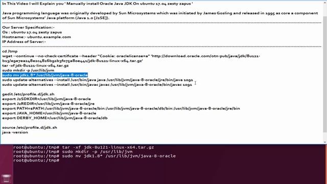Manually install Oracle Java JDK On ubuntu 17.04 zesty zapus смотреть онлайн