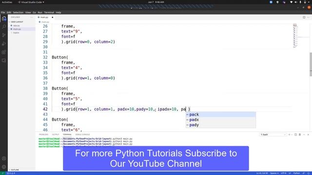 Python Tkinter Grid example | grid() method in Python Tkinter смотреть онлайн