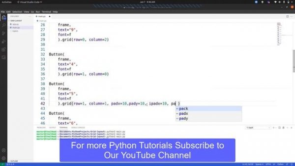 Python Tkinter Grid example | grid() method in Python Tkinter
