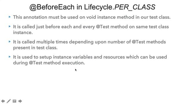 @BeforeEach and @AfterEach methods in Lifecycle per_class mode смотреть онлайн