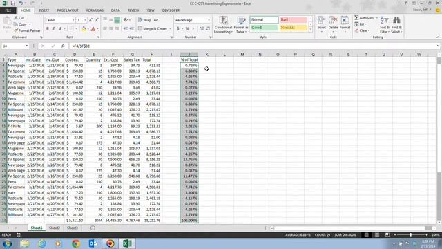 Excel 2013 Unit C Video 1 - Format Values смотреть онлайн