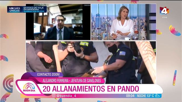 Buen Día - Policiales: 20 allanamientos en Pando смотреть онлайн