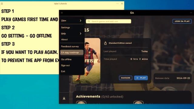 EA  APP OFFLINE ACTIVATION {ANY GAMES}