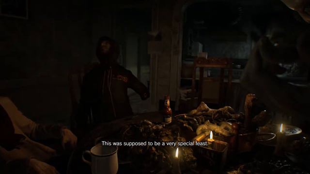 Resident Evil 7 - Main House: Jack, Marguerite, Lucas Baker, Eveline & Ethan Family Supper Sequence смотреть онлайн