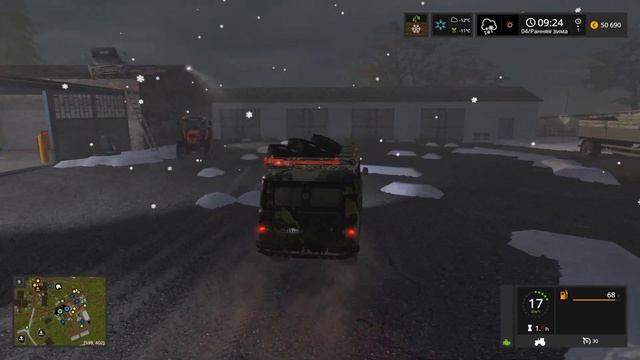 ПРИШЛА ЗИМА! ЧИСТИМ ДОРОГУ ОТ СНЕГА! Farming Simulator 17 смотреть онлайн