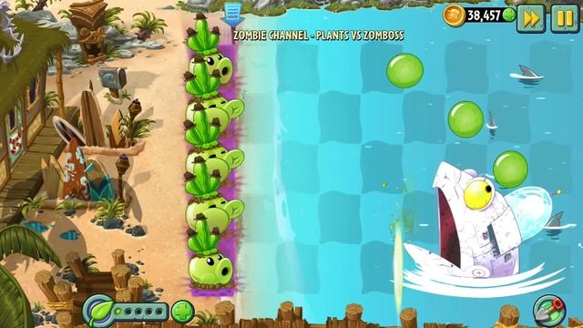 PVZ 2 - Team Peashooters Powerup INFINITE Vs ZOMBOSS смотреть онлайн