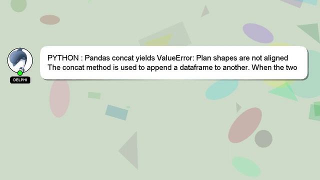 PYTHON : Pandas concat yields ValueError: Plan shapes are not aligned смотреть онлайн