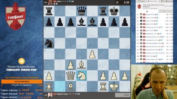 ЖИГАЛКО - НЕПОМНЯЩИЙ! Супер Партия!! Ночной ТИТУЛЬНЫЙ ВТОРНИК!! Шахматы. На Chess.com & Lichess.org