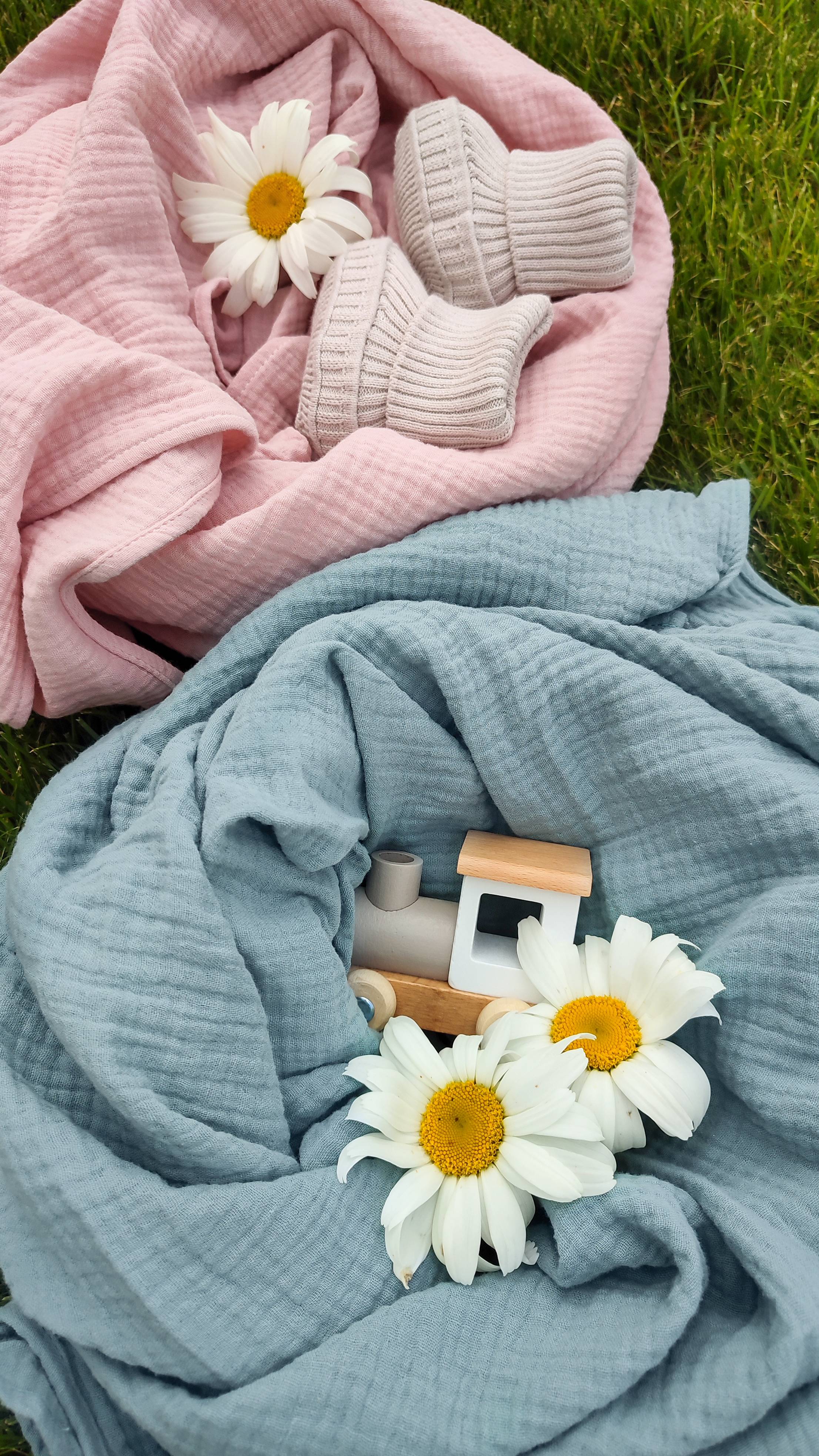 Двухслойные муслиновые пелёнки Perina из 100% хлопка